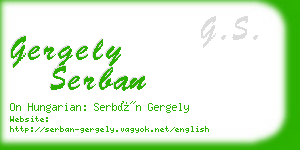 gergely serban business card